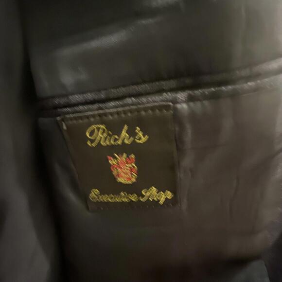 Burberry VTG Blazer 42R Black Two Button 100% Wool Sport Coat USA Union Made - Picture 5 of 7